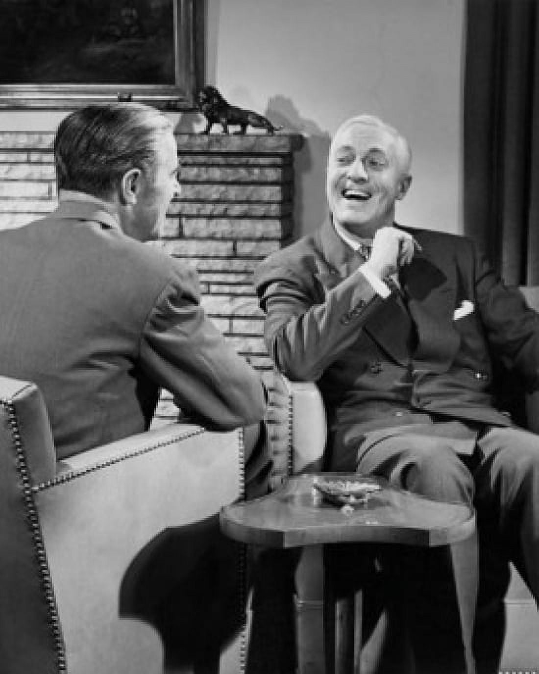 Two businessmen talking indoors Canvas Art - (18 x 24)