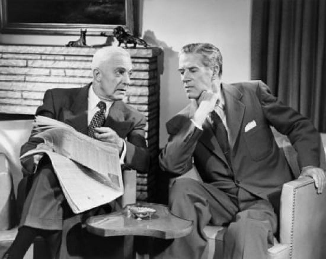 Two businessmen talking indoors Canvas Art - (24 x 36)