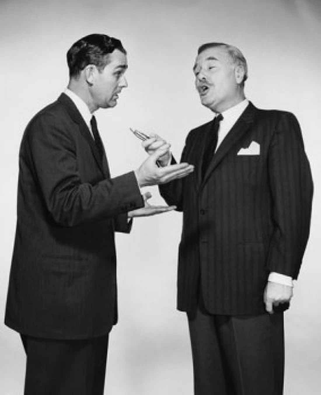 Two businessmen talking to each other Canvas Art - (18 x 24)