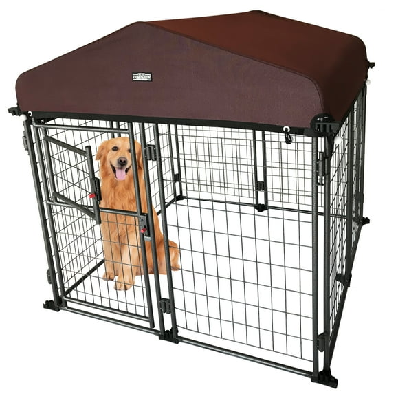 Two by Two 4' x 4' x 4 ½' Newport Expandable Kennel - Black