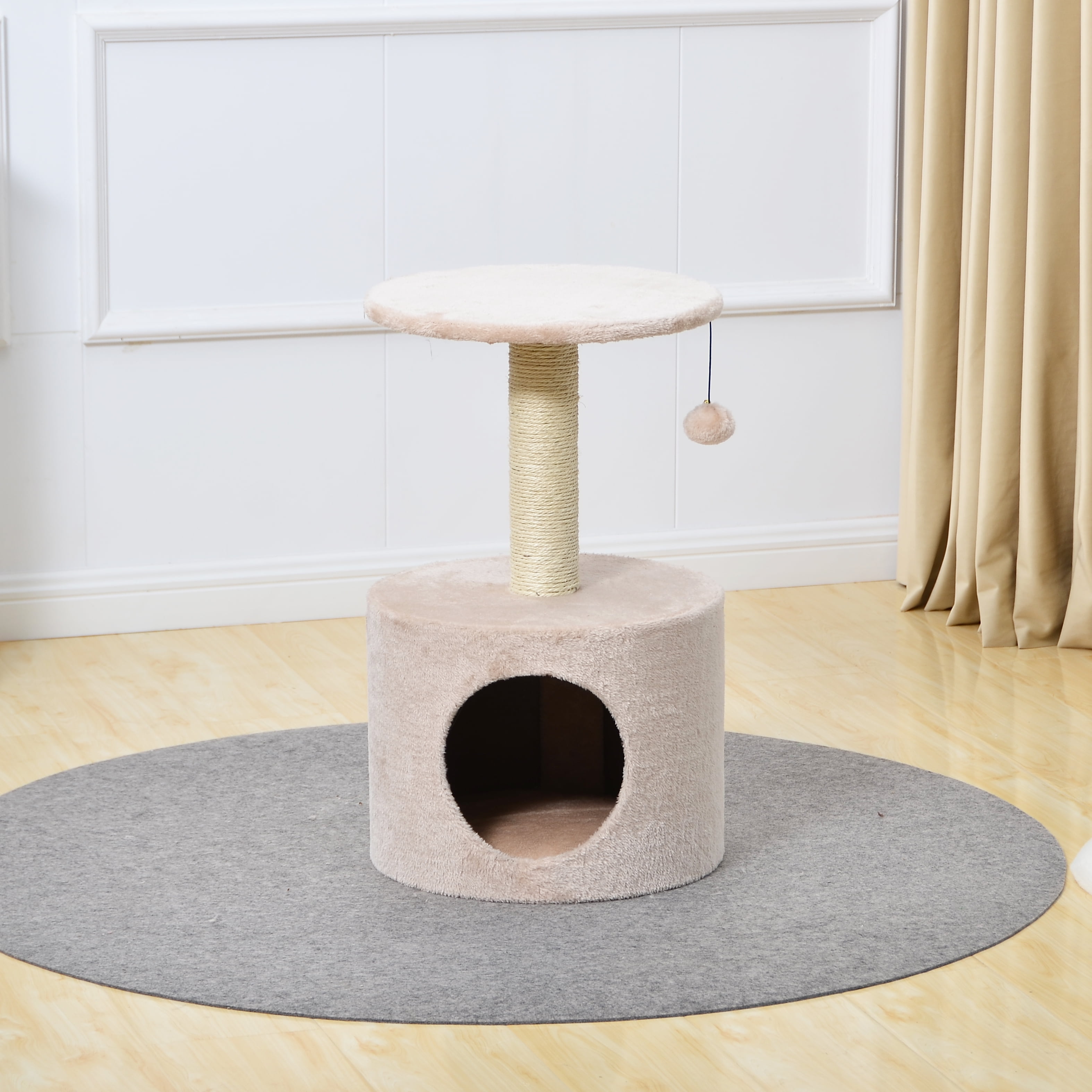 Two by Two Amarillo - Beige Scratching Post Cat Furniture - 23.6 in. Tall