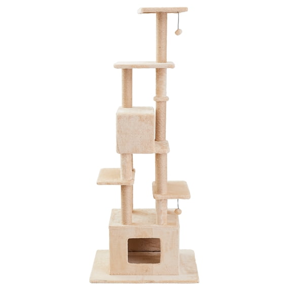 Two by Two Augusta - Beige Scratching Post Cat Furniture - 72 in. Tall