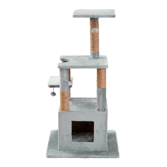 Two by Two Bristol - Gray Scratching Post Cat Furniture - 48 in. Tall