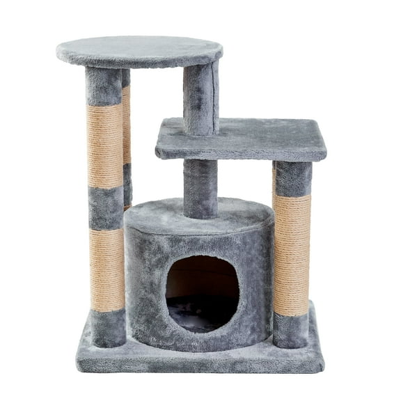 Two by Two Cincinnati - Gray Scratching Post Cat Furniture - 30.5 in. Tall