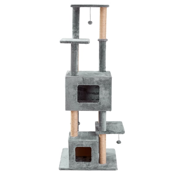 Two by Two Decatur - Gray Scratching Post Cat Furniture - 67 in. Tall