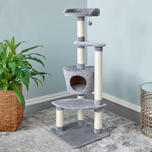 Two by Two Douglas 54-inch Cat Tree, Tower, Condo, Scratching Post & Playground