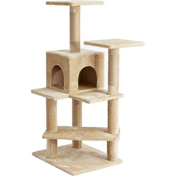 Two by Two Evergreen 50.8-inch Cat Tree, Tower, Condo, Scratching Post & Playground