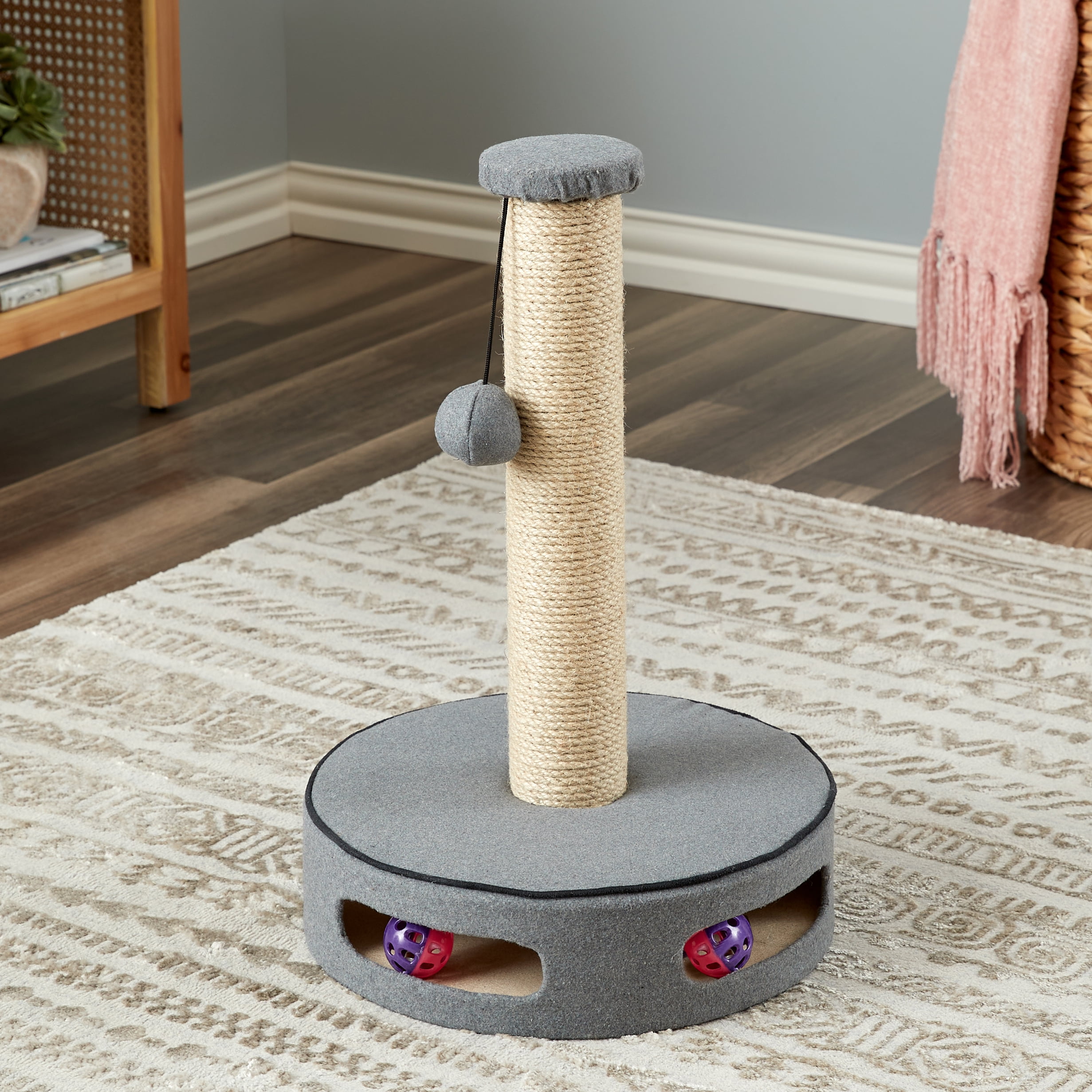 Two by Two Gainesville - Gray Scratching Post Cat Furniture - 19.7 in. Tall