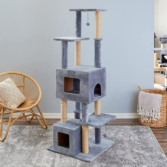 Two by Two Honeycrisp 67-inch Cat Tower and Playground