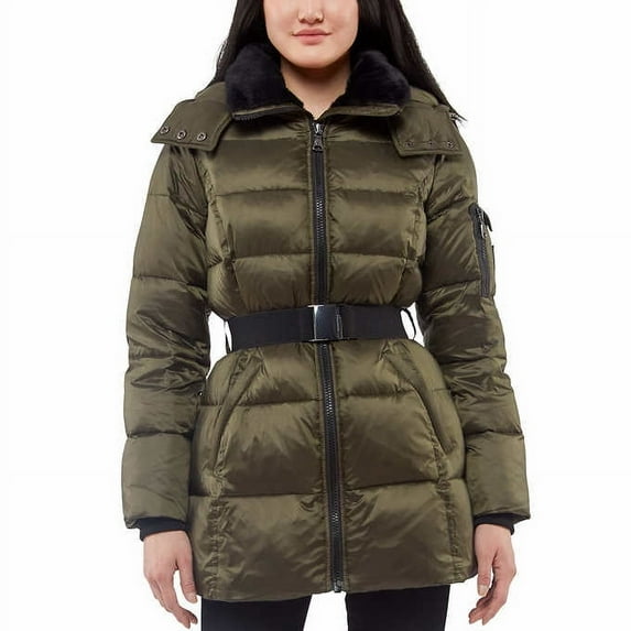Two by Vince Camuto Ladies' Belted Parka Size: M, Color: Green