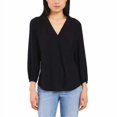 thumbnail image 1 of Two by Vince Camuto Ladies' V-Neck Long Sleeve Top (Small, Black), 1 of 1