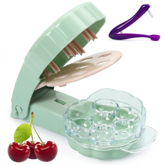 Two cherry pitter, Cheery Cherries Pitter Seed Removing Tool Home Office Travel Fruit Stone Extractor Seed Remover Cherry Pitter
