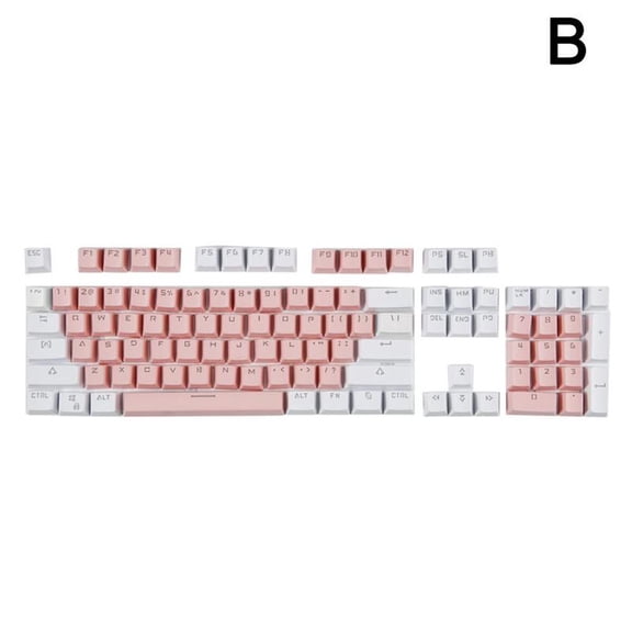 "Two-color Injection Molded Keycaps Mechanical Keyboard Universal 104 Keys Abs Two-color Font Light-transmitting Keycaps "