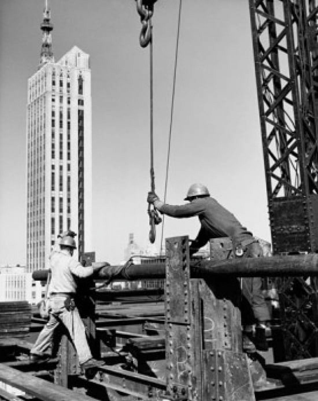 Two construction workers working on a construction site Seagram Building Park Avenue New York City New York State USA Canvas Art - (24 x 36)