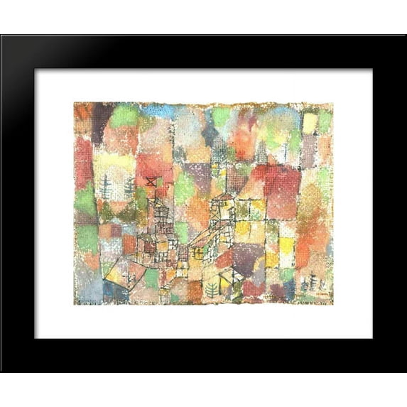 Two country houses 20x24 Framed Art Print by Paul Klee
