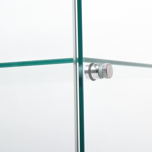 Two - door Glass Showcase | Show Off Toys, Decorations & Photos at Home | Screw Structure for Strong Assembly | Keep Collections Clean