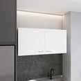 thumbnail image 1 of Two-door Wall Cabinet In White With Two Internal Shelves For Efficient Space Management Elegant Doors And Inner Shelving Spaces Practical Storage, 1 of 4