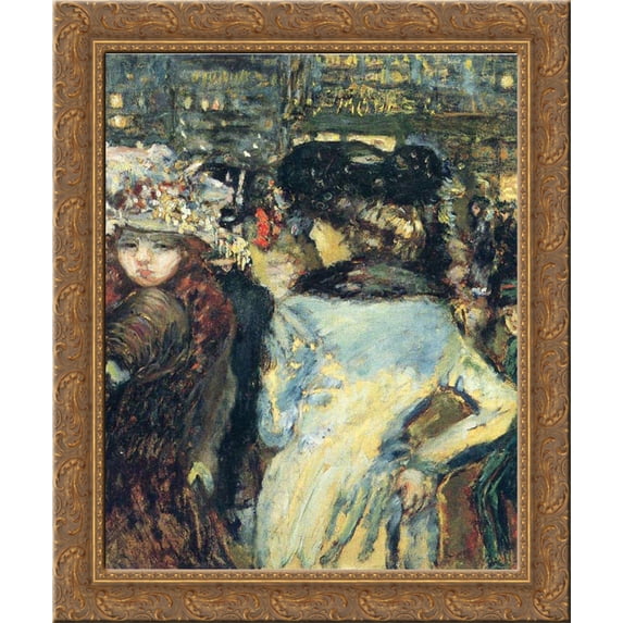 Two elegant Place de Clichy 20x24 Gold Ornate Wood Framed Canvas Art by Bonnard, Pierre