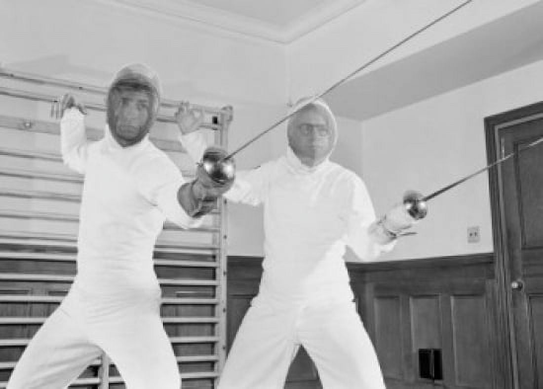 Two fencers Canvas Art - (24 x 36)