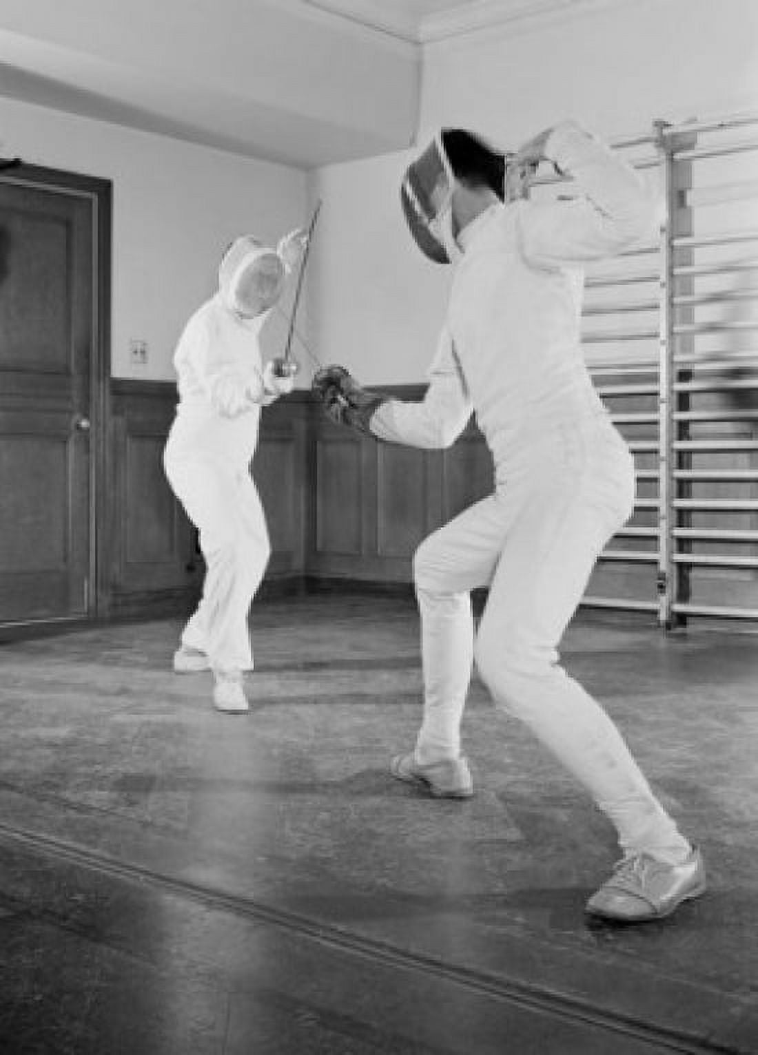Two fencers fighting Canvas Art -  (24 x 36)