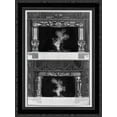 thumbnail image 1 of Two fireplaces superimposed with the support cameos and sphinxes in the frieze at the foot of the sides 20x24 Black Ornate Wood Framed Canvas Art by Piranesi, Giovanni Battista, 1 of 2