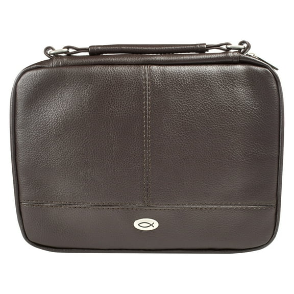 Two-fold Brown Faux Leather Organizer Bible Cover