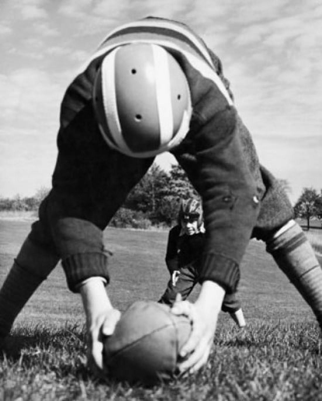 Two football players playing football Canvas Art - (18 x 24)