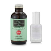 Two in One Base Coat Top Coat   Nail Polish Clear with Amazing Nail Polish Remover Tea Tree Oil Based Formula moisturize and Nourish Nails