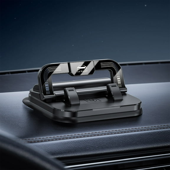 Two-in-One Car Phone Stand and Number Plate Holder - Multi-functional Dashboard Mount with Strong Adhesive for Secure Navigation and Hands-Free Communication - Ideal for Safe Driving Experience