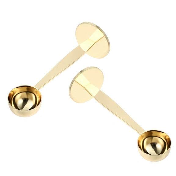 Two-in-One Coffee Spoon 2 Pcs Multi Function Tamper Concentrate Scoop 1 Espresso Accessories Office Stainless Steel