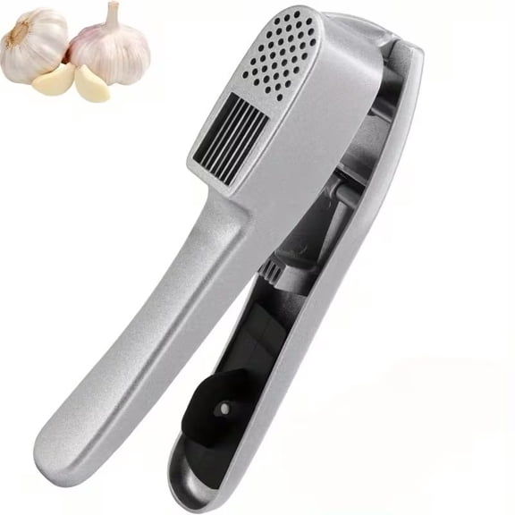 Two-in-One Garlic Masher - Stainless Steel Multi-Functional Kitchen Utensil for Cutting and Pressing Garlic