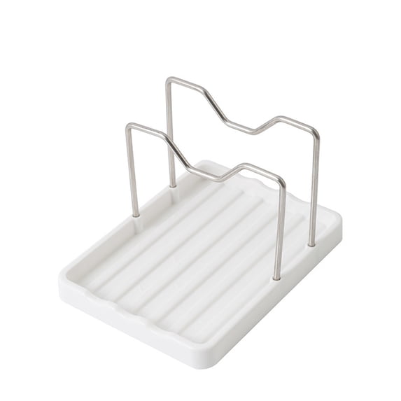 Space-Saving Kitchen Rack with Two-in- Lid and Spoon Organizer Stainless Steel Lid Holder and Cutlery Rack for Easy Cleaning and Drying