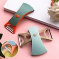 thumbnail image 1 of Two-in-One Melon and Fruit Peeler | Stainless Steel Kitchen Tool | Multifunctional Shaving & Peeling | Ergonomic Handle | Rotating Storage Design | Set of 2, 1 of 1