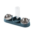 thumbnail image 1 of Two-in-One Pet Feeding and Water Bowl for Cats and Dogs - Separate Food and Water Bowls, 15° Inclined Neck, Anti-Slip Silicone Pad & Weighted Base, Removable Stainless Steel Bowls, Easy Clean, 1 of 6
