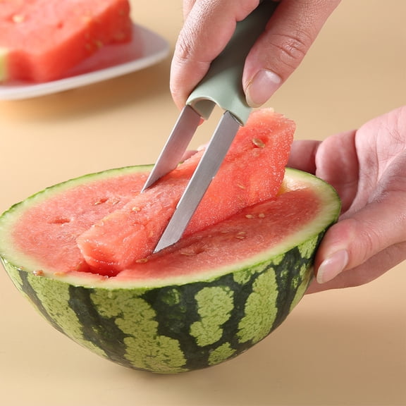 Two-in-One Watermelon Cutter/Slicer, Watermelon Ice Lolly Cutter, Suitable for Family Gatherings, Camping, Kitchen Gadget