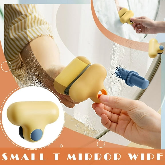 Two-in-one Descaling Glass Cleaner Small T Mirror Wipe Wiper