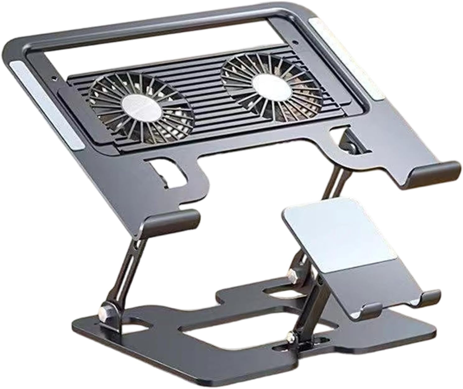 Two-in-one cooling bracket for notebook computers and mobile phones, USB power supply, silent game book with fan, air-cooled, anti-scalding, adjustable height and