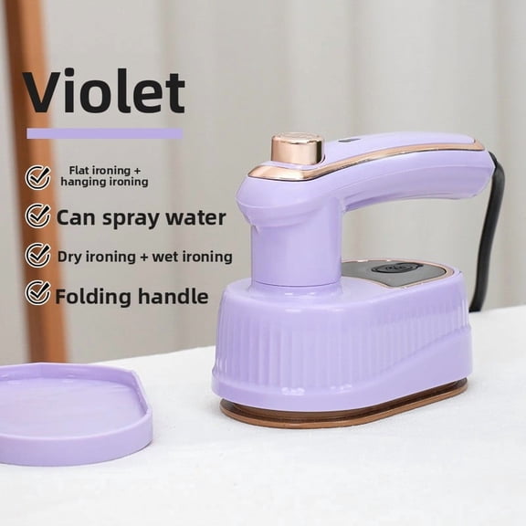 Two-in-one foldable garment steam iron - Portable handheld garment steam iron, 1200W fast heating, compact travel steam iron/iron combination