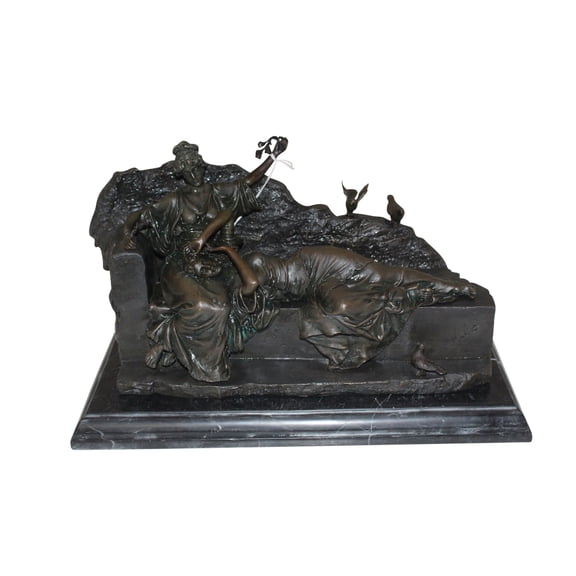 Nifao Two ladies Bronze Statue – Bronze Statue, Home Decor, 14.5"L x 7"W x 9"H