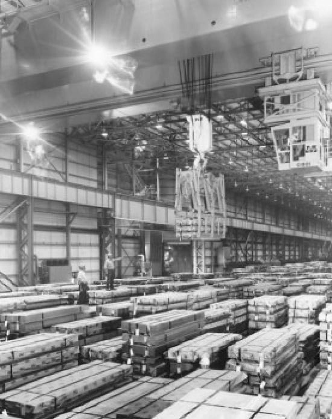 Two male workers in a warehouse Canvas Art - (24 x 36)