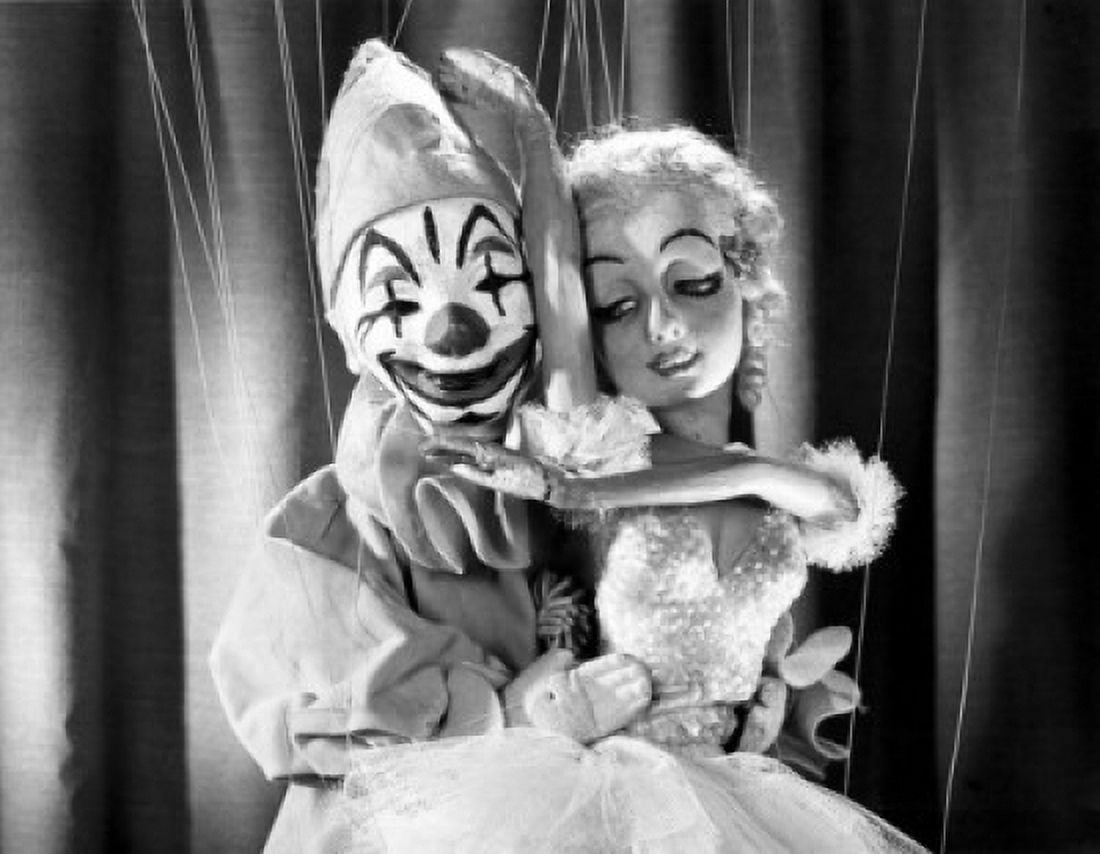 Two marionettes dancing Canvas Art - (18 x 24)