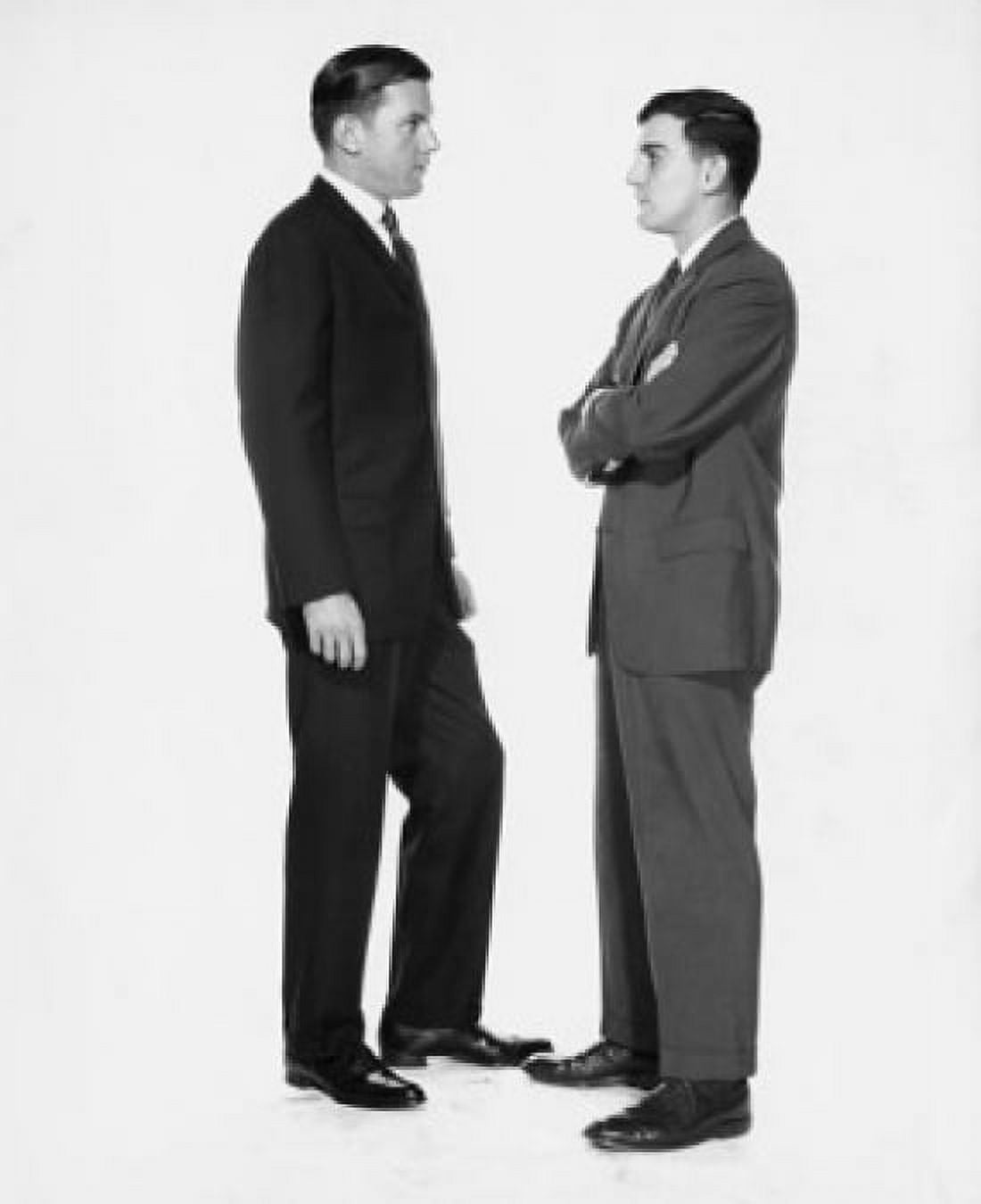 Two mid adult businessmen standing face to face Canvas Art - (18 x 24)