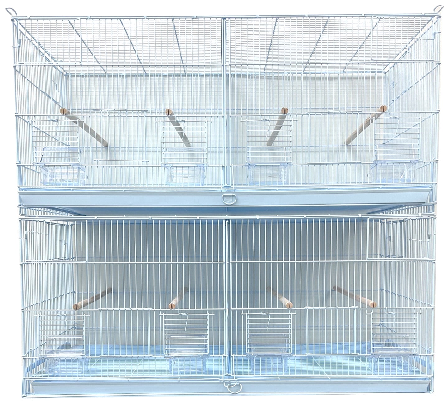 Two of EXTRA LARGE 36" x 18" x 19"H Stack & Lock Double Breeding Breeder Flight Bird Cage Removable Center Dividers Side Breeding Nest Box Doors