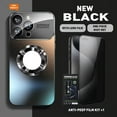 thumbnail image 1 of Two-pack of new titanium phone cases including privacy film, compatible with iPhone 16, 15, 14, 13 and 12 Pro Max Plus models, with magnetic wireless charging and impact camera lens protector, 1 of 5