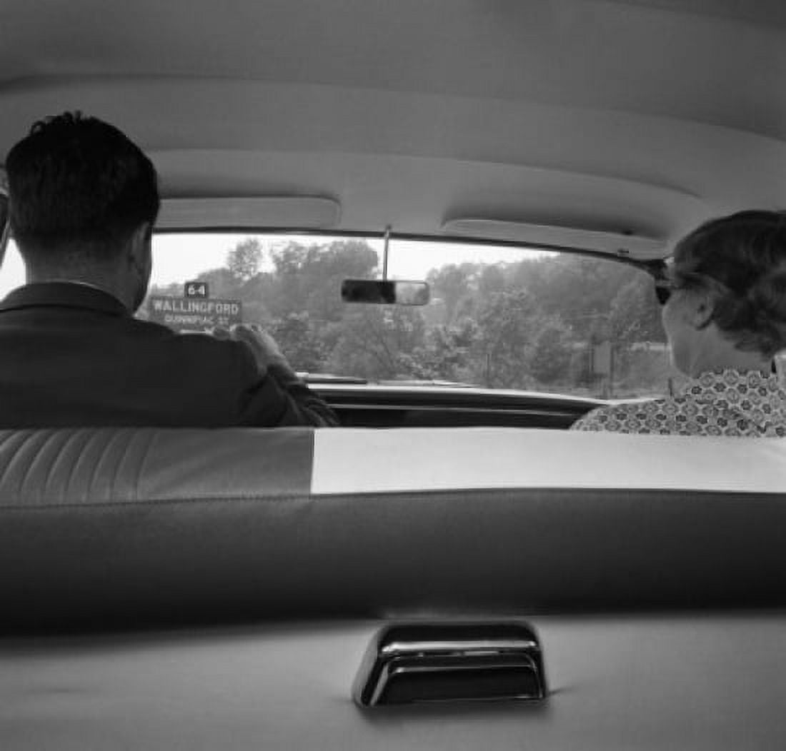 Two people in car Canvas Art -  (24 x 36)