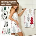 thumbnail image 1 of Two-piece Set Of Winter-themed Bath Towels, Snowflake Prints, Soft and Absorbent, 1 of 5