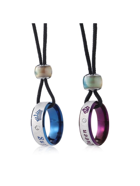 Stainless Steel Necklace Set, Heart Pendant Matching Boyfriend Romantic Gift