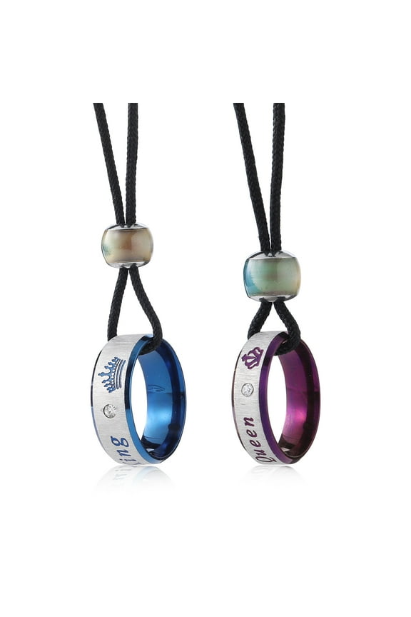 Stainless Steel Necklace Set, Heart Pendant Matching Boyfriend Romantic Gift