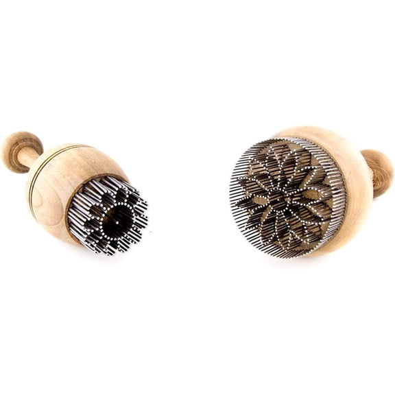 Two-piece set of Uzbek traditional handmade bread stamps Small and big stamps