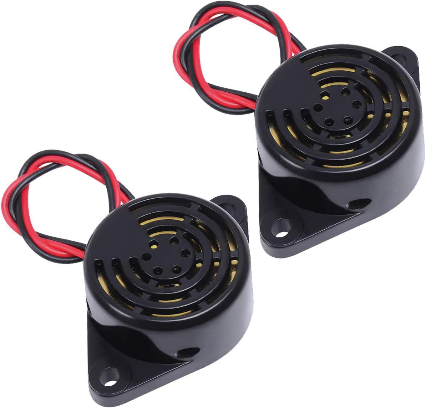 Two piezoelectric buzzers, 12V electronic alarm 100dB piezoelectric